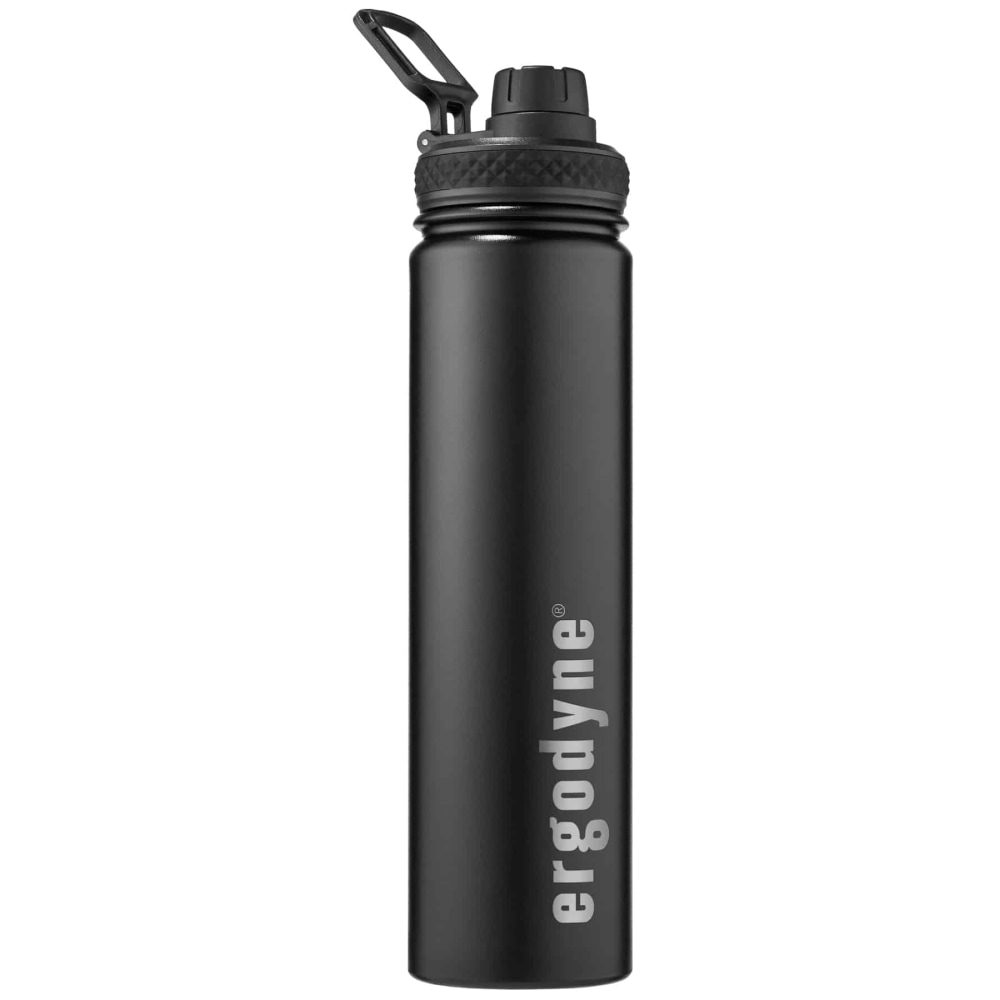 Ergodyne Chill-Its 5152 Insulated Stainless Steel Water Bottle, 25.36 Oz, Black MPN:13167