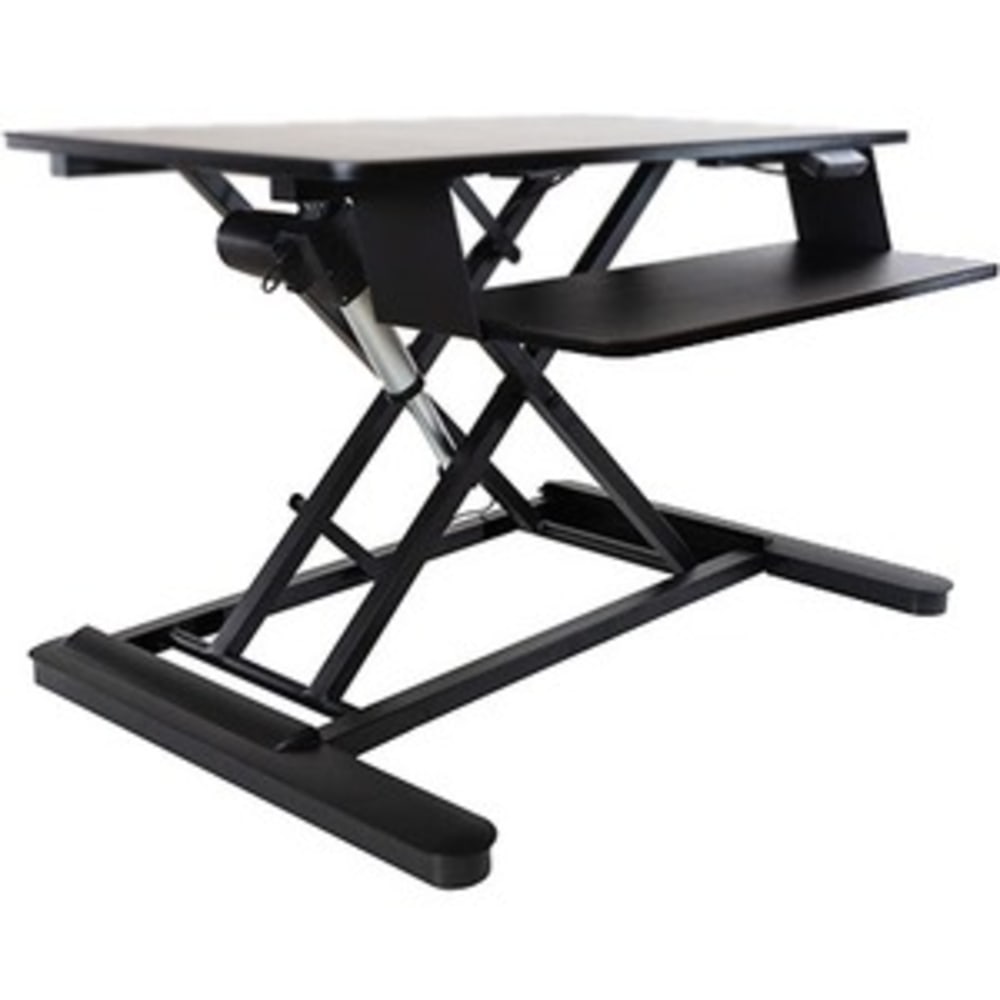 Ergotech Freedom E-Desk Desktop Converter Desk Riser, 23-4/10inH x 35-4/10inW x 20-9/10inD, Black MPN:FDM-E-DESK