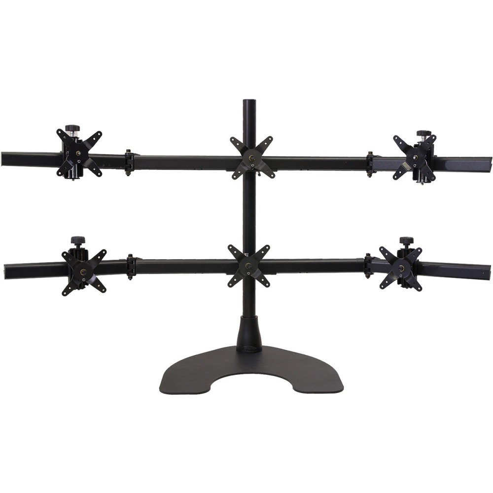 Ergotech 100-D28-B33 - Stand (handle, pole, 6 pivots, stand base) - for 6 LCD displays - black - screen size: 17in-24in - desktop stand MPN:100-D28-B33
