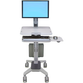 Ergotron® WorkFit-C Single LD Sit-Stand Mobile Desk Workstation 24-198-055
