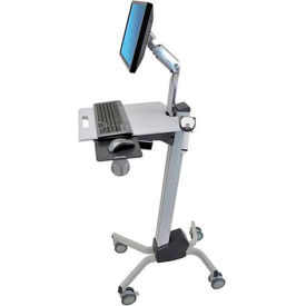 Ergotron® Neo-Flex® LCD Cart 26 lbs. Capacity Two-Tone Gray 24-206-214