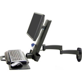 Ergotron® 200 Series Keyboard & Monitor Wall Mount Combo Arm Black 45-230-200