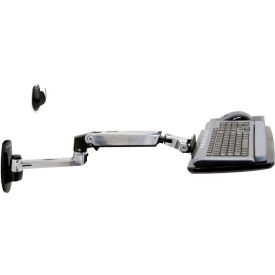 Ergotron® LX Wall Keyboard Arm Polished Aluminum 45-246-026