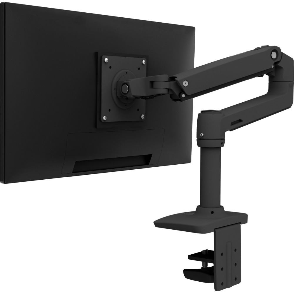 Ergotron Mounting Arm for Monitor - Matte Black - 1 Display(s) Supported - 34in Screen Support - 24.91 lb Load Capacity - 75 x 75, 100 x 100 MPN:45-241-224