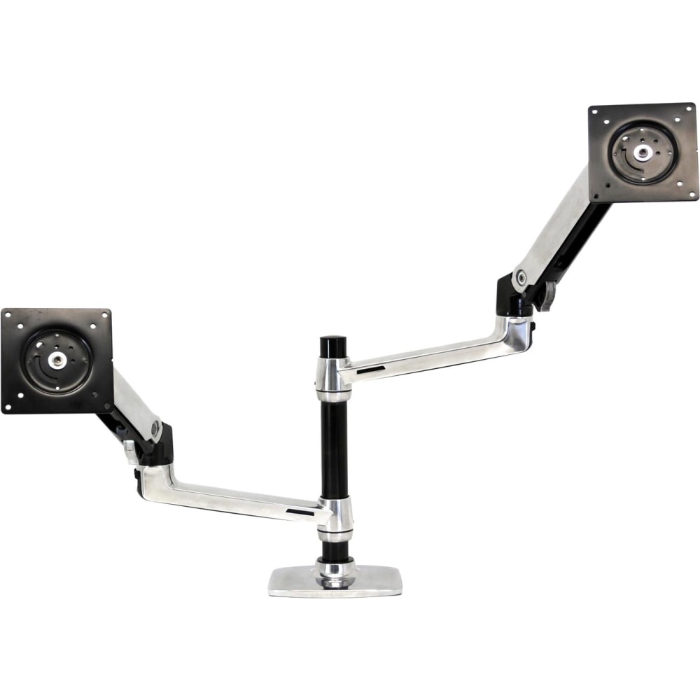 Ergotron LX Dual Monitor Stacking Arm, Silver/Black MPN:45-248-026