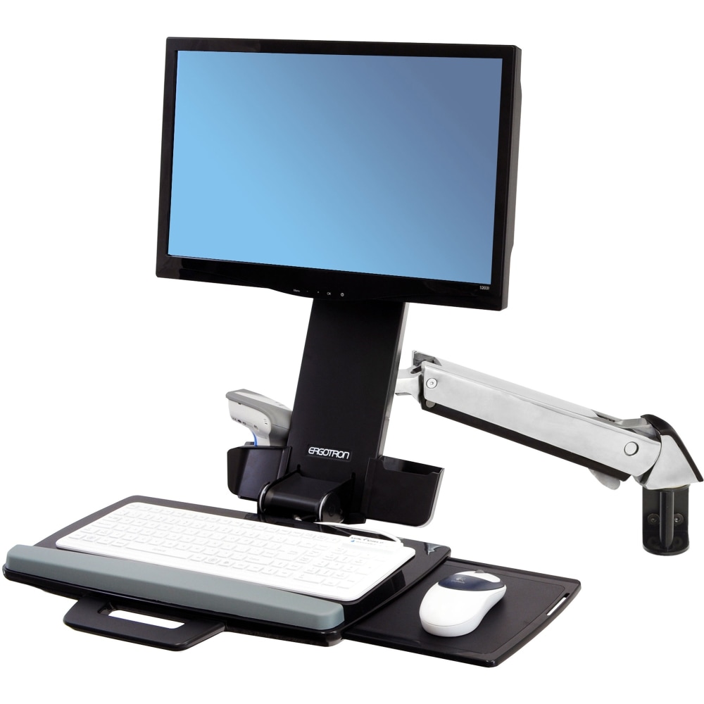 Ergotron StyleView Multi Component Mount for Notebook, Mouse, Keyboard, Monitor, Scanner - Polished Aluminum - 45266026 MPN:45-266-026