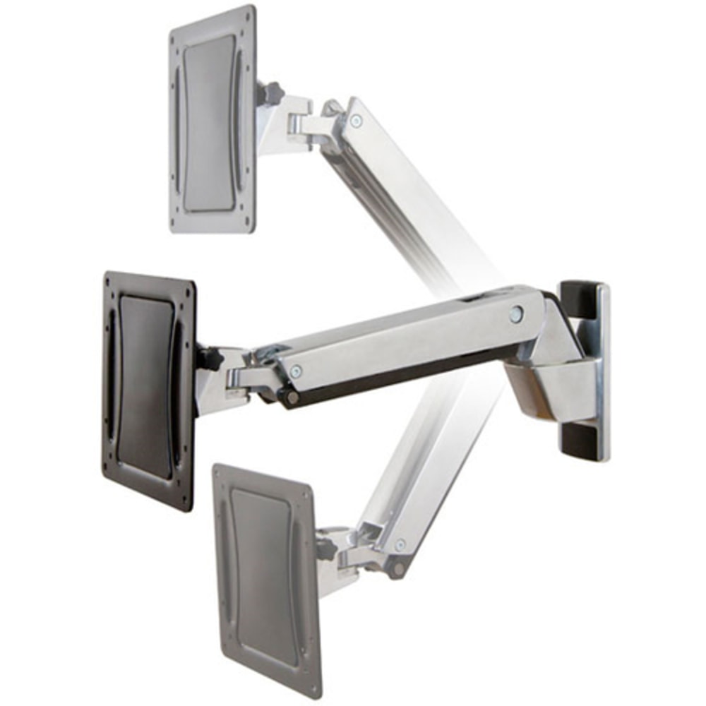 Ergotron Mounting Arm for Flat Panel Display - Polished Aluminum, Black - 30in to 55in Screen Support - 45296026 MPN:45-296-026
