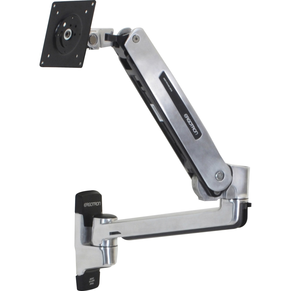 Ergotron Wall Mount for Flat Panel Display - Polished Aluminum - Adjustable - 42in Screen Support - 25 lb Load Capacity - 45353026 MPN:45-353-026