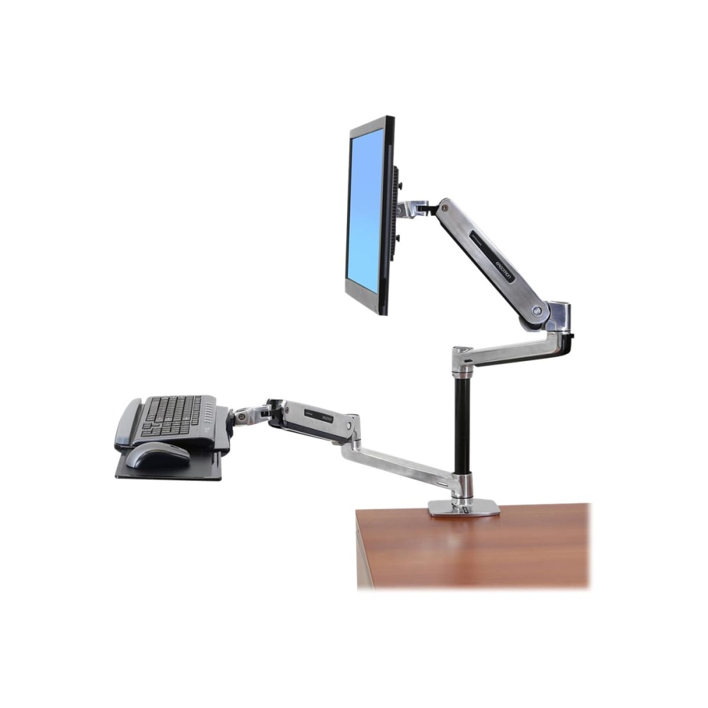 Ergotron Sit-Stand Desk Mounting Arm For Flat-Panel Displays, Polished Aluminum MPN:45-360-026