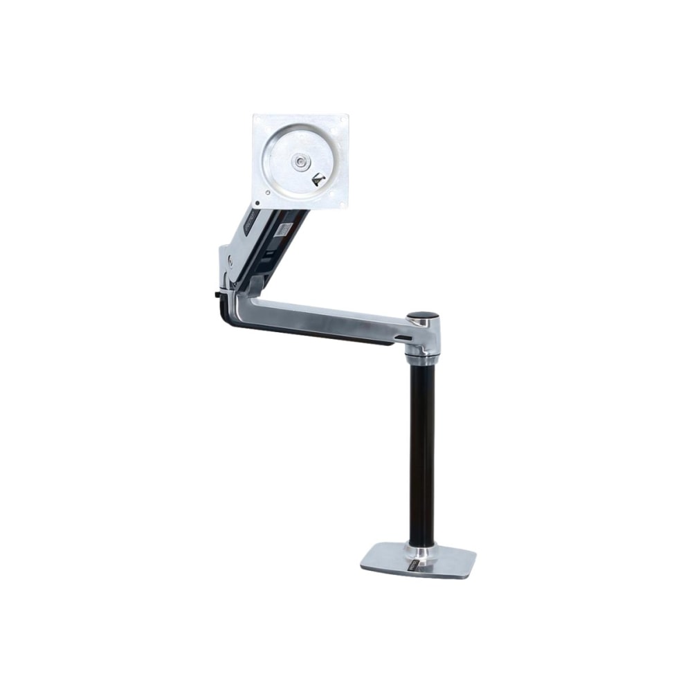 Ergotron Mounting Arm for Flat Panel Display - Polished Aluminum - Adjustable - 46in Screen Support - 30 lb Load Capacity - 45384026 MPN:45-384-026