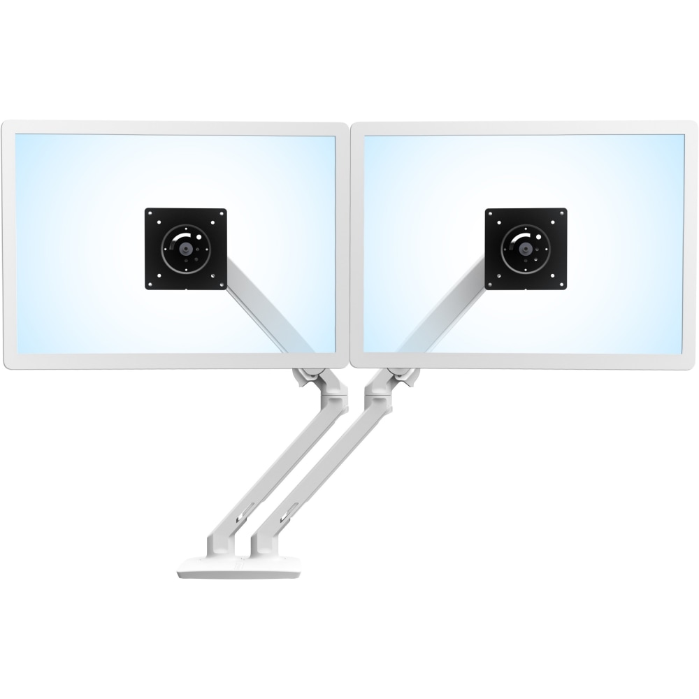 Ergotron Mounting Arm for LCD Monitor - White - 2 Display(s) Supported - 24in Screen Support - 40 lb Load Capacity - 75 x 75, 100 x 100 MPN:45-496-216