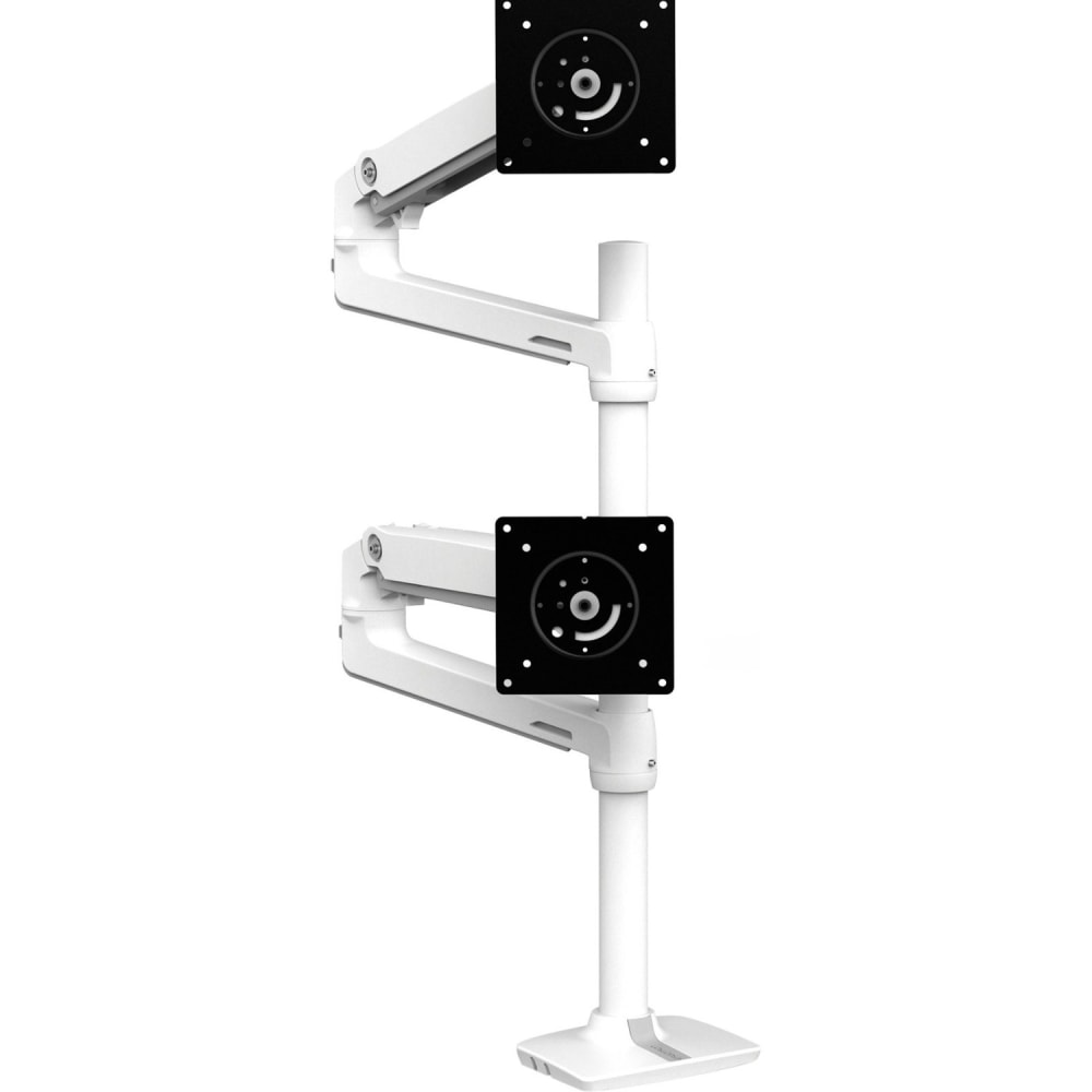 Ergotron Desk Mount for Monitor - White - 2 Display(s) Supported - 40in Screen Support - 40 lb Load Capacity - 75 x 75, 100 x 100 MPN:45-509-216