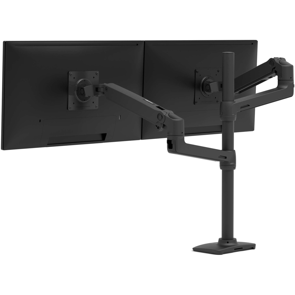 Ergotron Desk Mount for Monitor, Display, TV - Matte Black - Adjustable - 2 Display(s) Supported - 40in Screen Support - 45509224 MPN:45-509-224