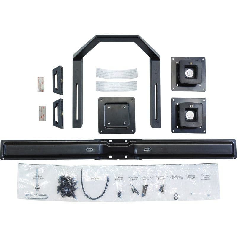 Ergotron Crossbar for Flat Panel Display - Black - 17in to 24in Screen Support - 36 lb Load Capacity - 50 x 50, 100 x 100 - VESA Mount Compatible MPN:97-783