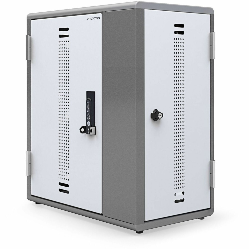 Ergotron YES20 Charging Cabinet - Up to 10in Screen Support - 45 lb Load Capacity - 2x Shelf(ves) - 24inx22inx 12.75in Depth - YESCABGMPW MPN:YESCABGMPW