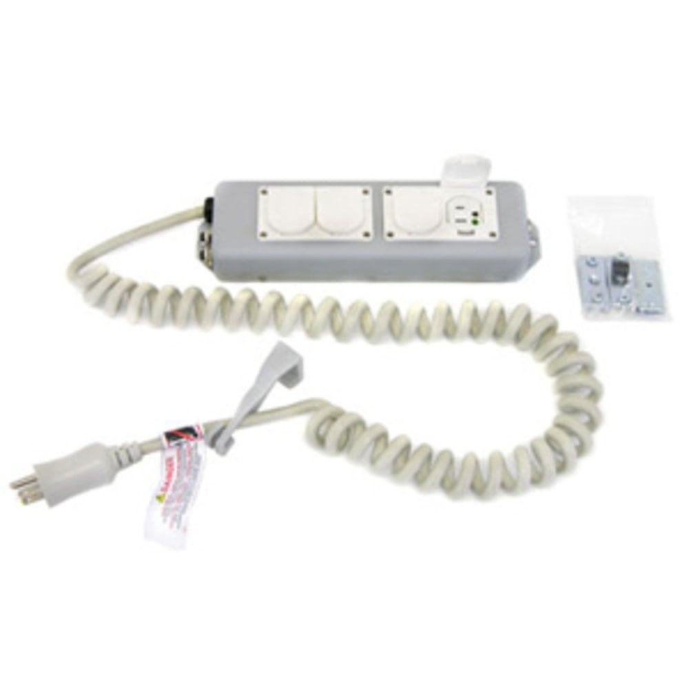 Ergotron 4-Outlets Medical Grade Power Strip - NEMA 5-15P - 4 NEMA 5-15R Hospital Grade - 8ft MPN:97-466-214