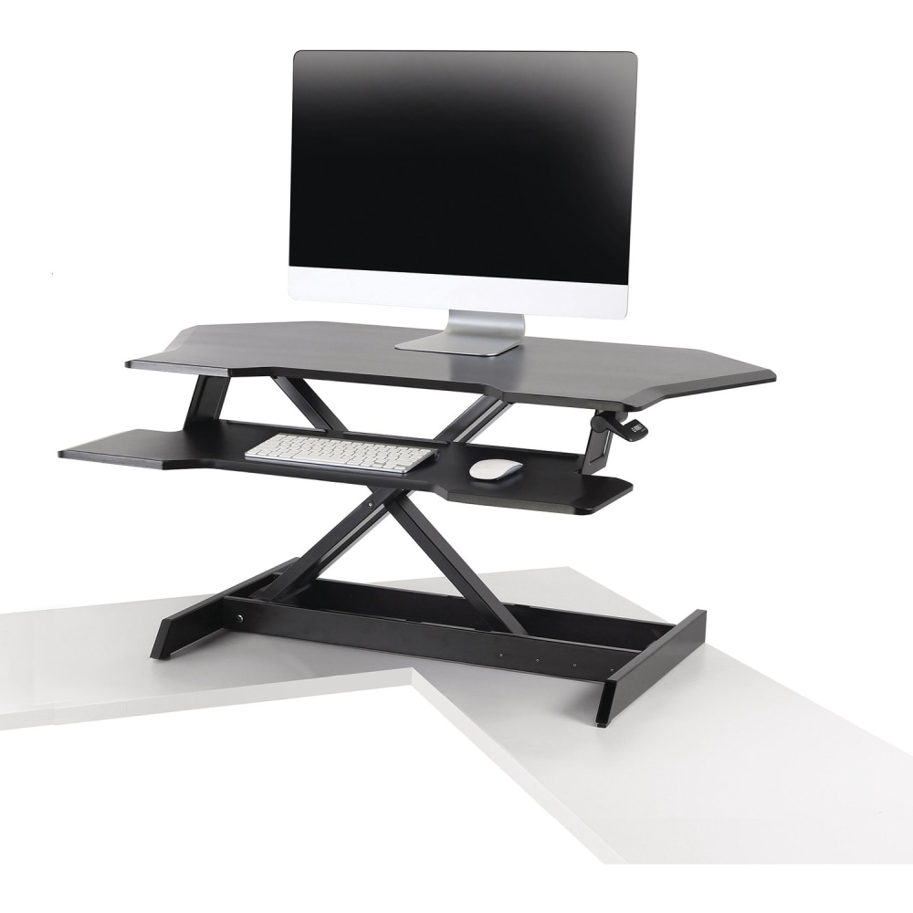 Ergotron WorkFit Corner Standing Desk Riser, Black MPN:33-468-921