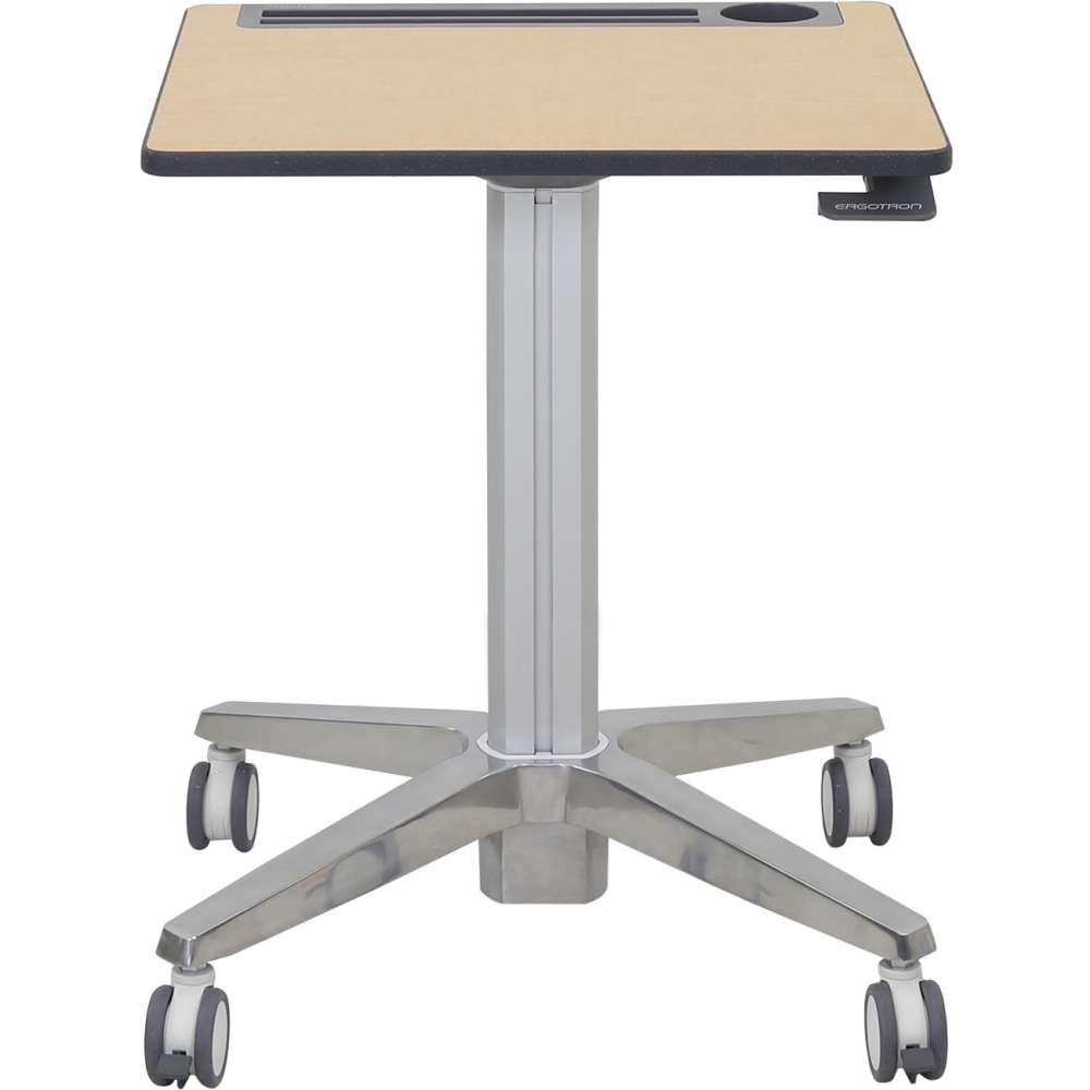 Ergotron Mobile Desk - Maple Top - 15 lb Capacity - 27in Table Top Width x 20.50in Table Top Depth - Assembly Required MPN:24-811-F13