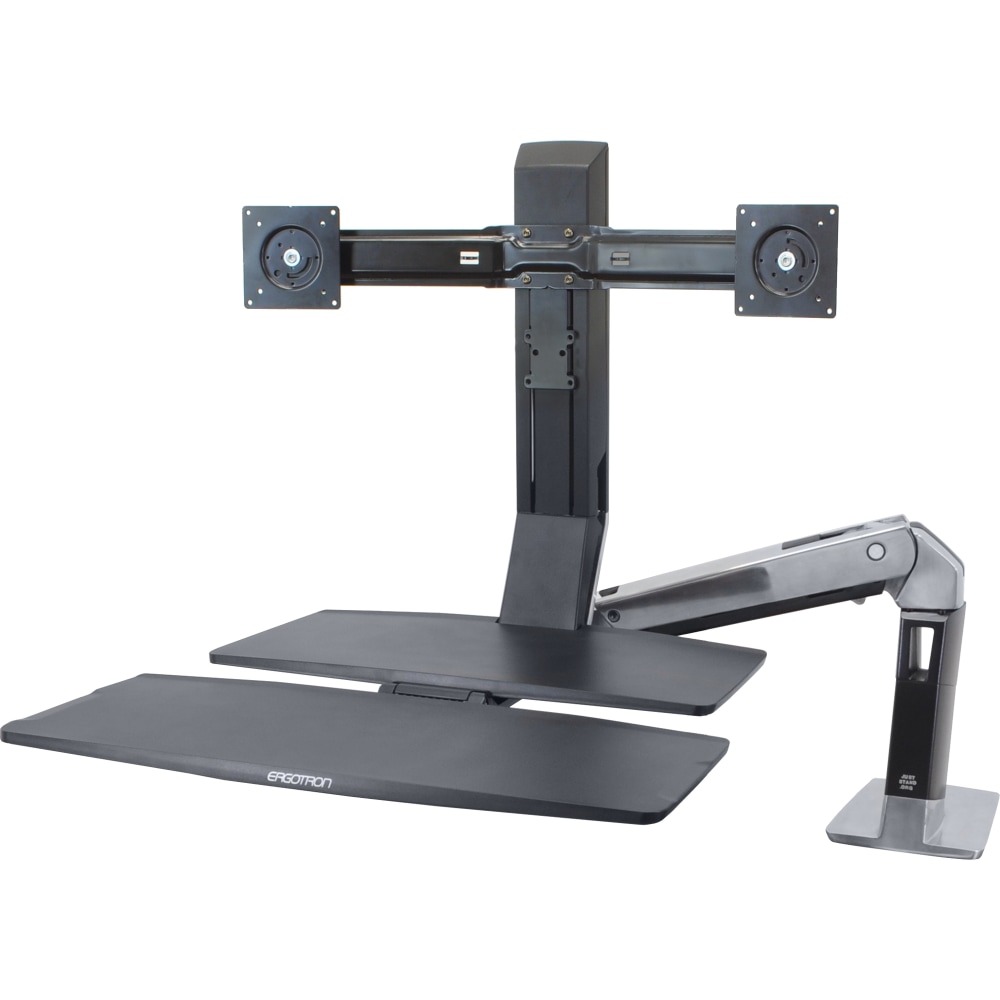 Ergotron WorkFit Mounting Arm For Flat-Panel Displays, Polished Black MPN:24-316-026