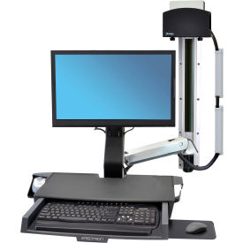 Ergotron® 45-272-026 StyleView® Sit-Stand Combo System with Worksurface Polished Aluminum 45-272-026