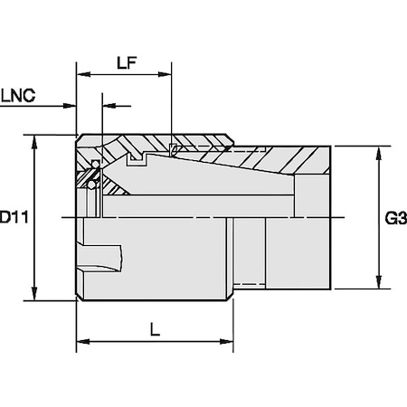 ER 16 SLIM LINE COOLANT LOCKNUT MPN:LABER16M
