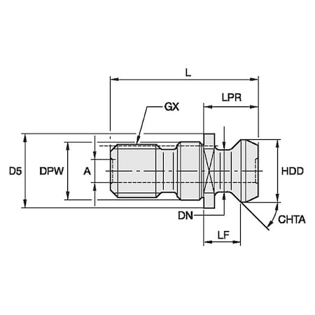 Retention Knob, PULLSTUD SK50 ISO7388/2 MPN:RK50ISBM