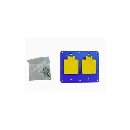 COVERPLATE 2 SNGL RECPT w/FLIPS MPN:8206FS