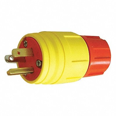 Plug Industrial 5-15P 15A 125VAC Yellow MPN:1510-PW6P-AM