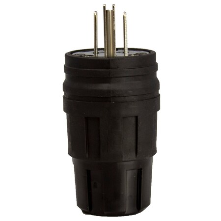 Straight Blade Plug, 5-15P, 15 A, 125V AC, 2 Pole, Screw Terminals, Grounded MPN:1510-PW6P-BLK