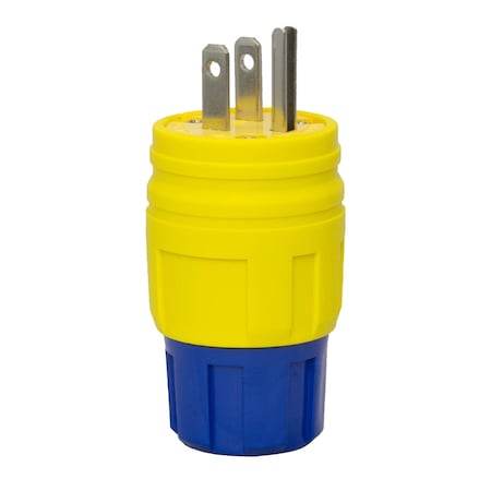 Locking Plug, L5-15P, 15 A, 125V AC, Single Phase, 2 Pole, Yellow MPN:1520-PW6P