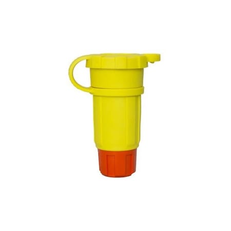 Watertight Locking Connector, L5-15R, 15 A, 125V AC, Single Phase, 2 Pole, Screw Terminals, Yellow MPN:1620-CW6P-AM