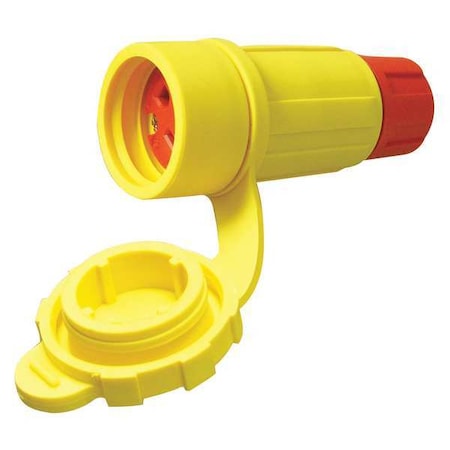 Locking Connector, L6-15R, 15 A, 250V AC, Single Phase, 2 Pole, Yellow MPN:1622-CW6P-AM
