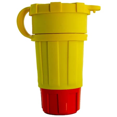 Locking Connector, L15-20R, 20 A, 250V AC, Three Phase, 3 Pole, Yellow MPN:2422-CW6P-AM