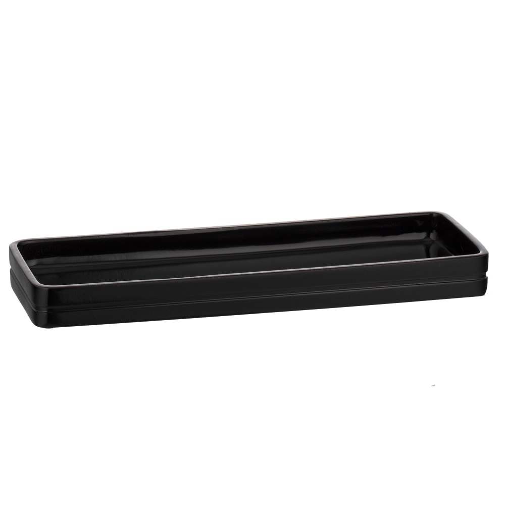 Erwyn Products Malibu Amenity Trays, 3-1/2in x 10-1/4in, Black, Total Qty 12 MPN:14407