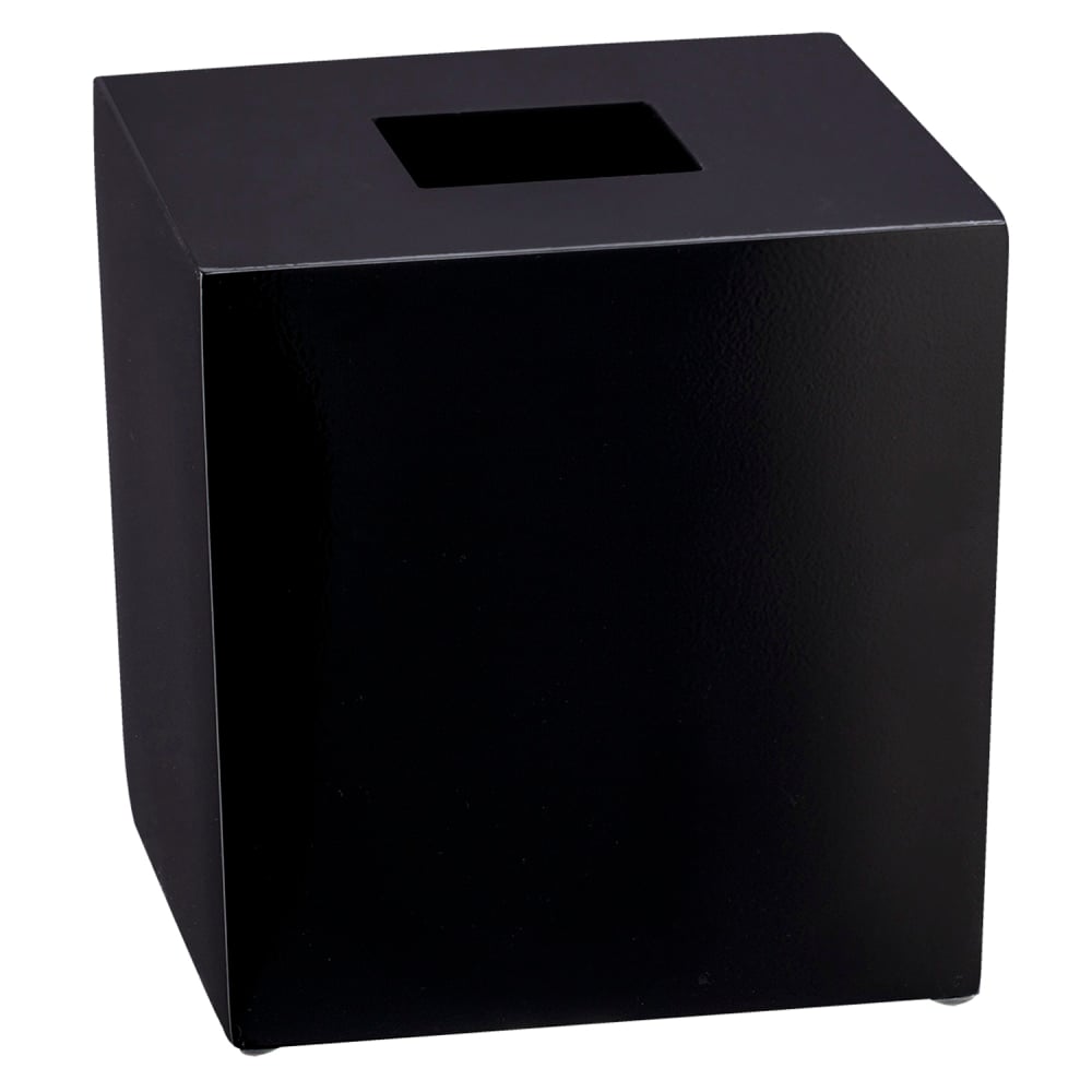 Erwyn Products Brilliance Boutique Tissue Box Covers, 5-7/8inH x 5-3/4inW x 5-3/4inL, Black, Total Qty 8 MPN:12409