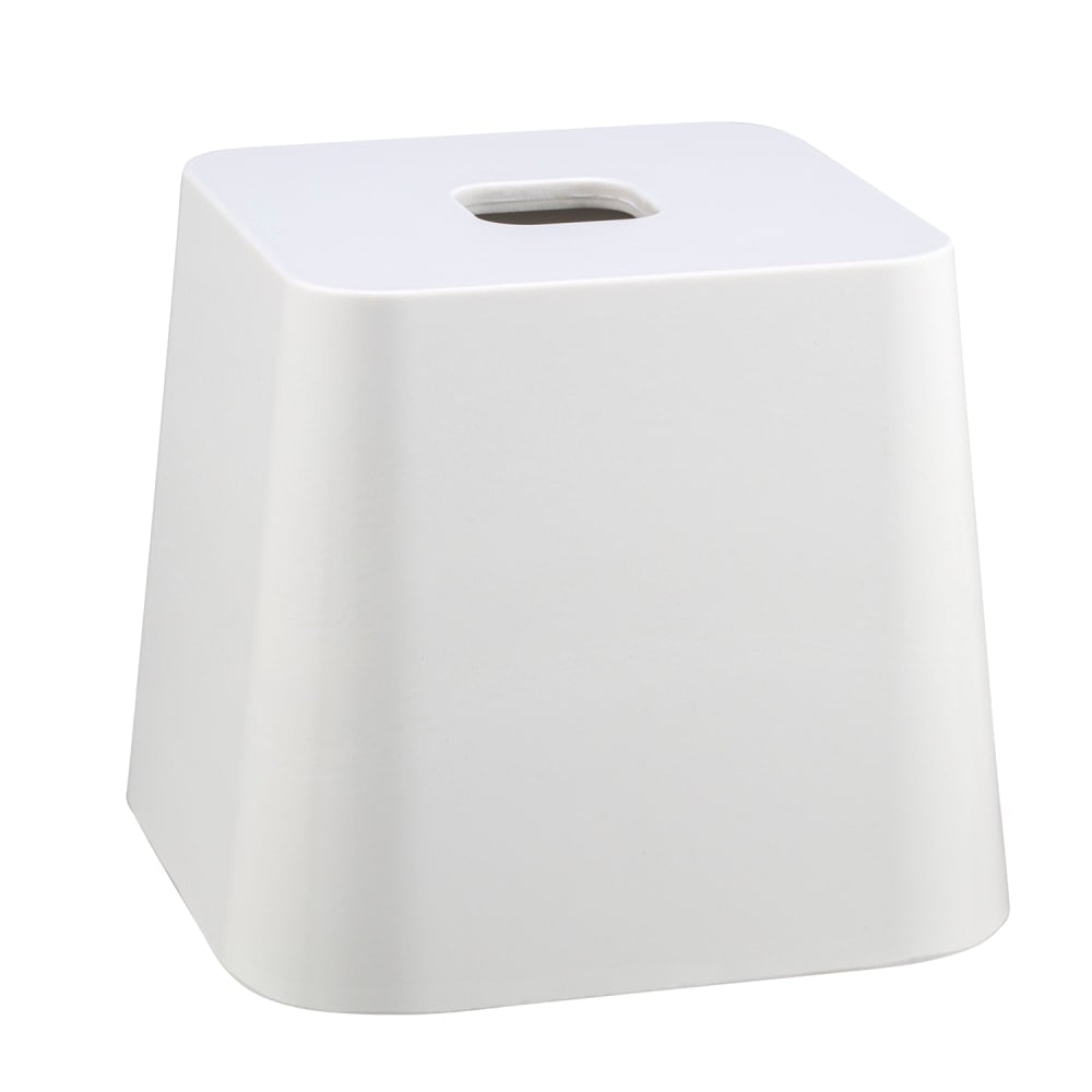 Erwyn Products Madison Tissue Box Covers, 5-3/4inH x 6-1/2inD x 6-1/2inL, White, Case Of 12 Covers MPN:25009