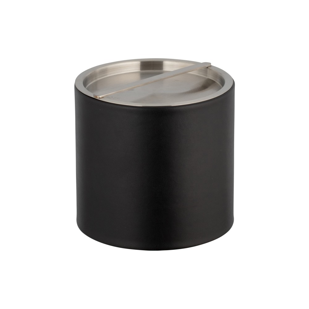 Erwyn Products, Metro 3qt Ice Bucket, Brushed Stainless Steel Bridge Cover, Black, Set of 6 MPN:60092