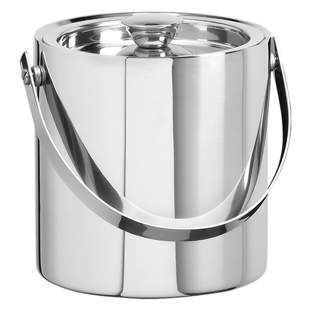 Erwyn Products Linea Ice Buckets, 1.5-Quart, Polished Silver, Set Of 6 Buckets MPN:70387