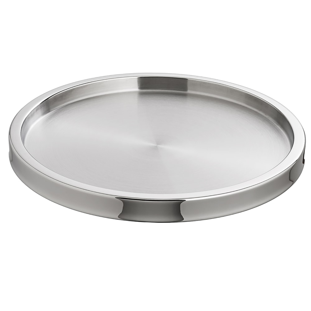 Erwyn Products, Two-Tone Luxe Round Tray, Stainless Steel, Set of 12 MPN:71414