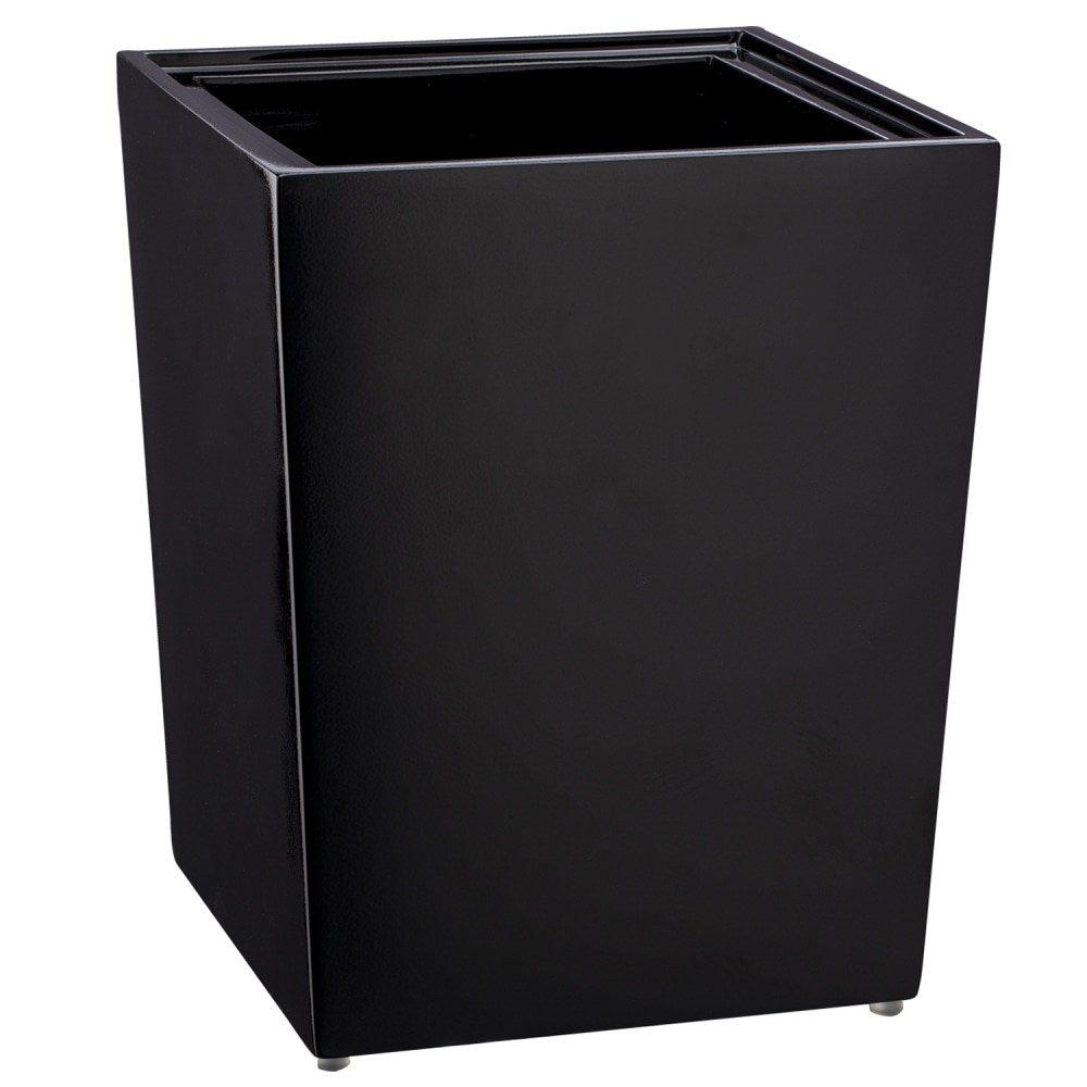 Erwyn Products Brilliance 8-Quart Wastebaskets, Black, Total Qty 2 MPN:12408