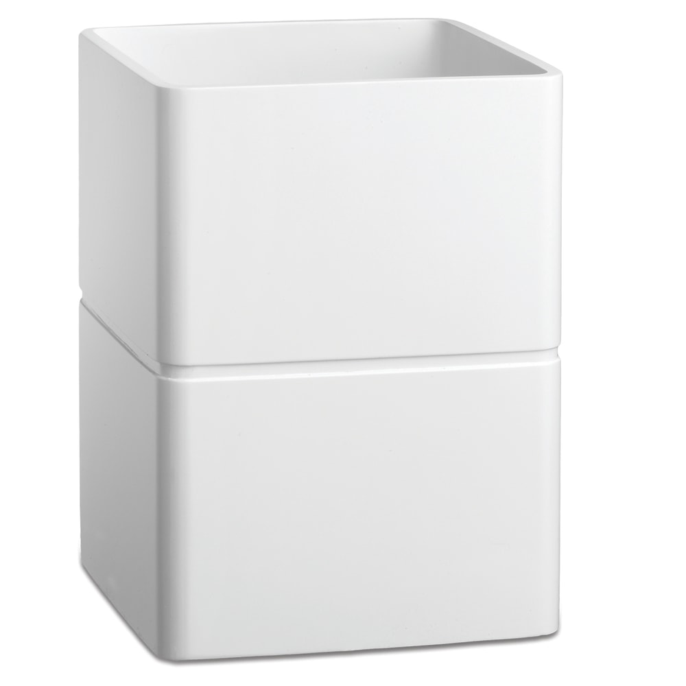 Erwyn Products Malibu Resin Wastebaskets, 8-Quart, White, Set Of 3 Wastebaskets MPN:14608
