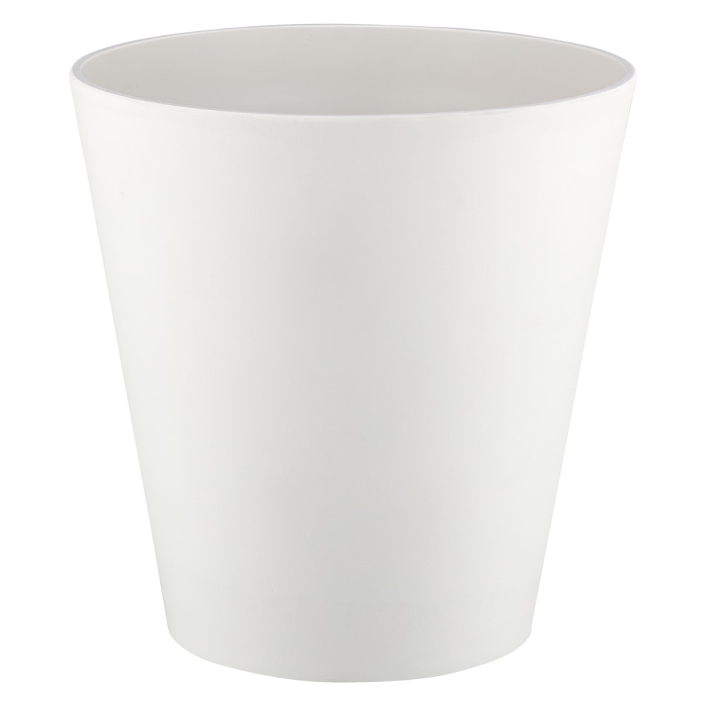 Erwyn Products Madison, 10-Quart, White, Case Of 4 Wastebaskets MPN:25008