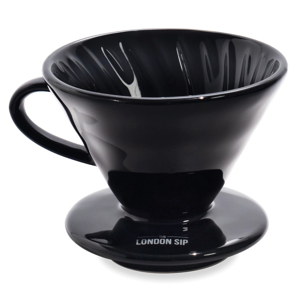 The London Sip 4-Cup Ceramic Coffee Dripper, Black MPN:CD2-B