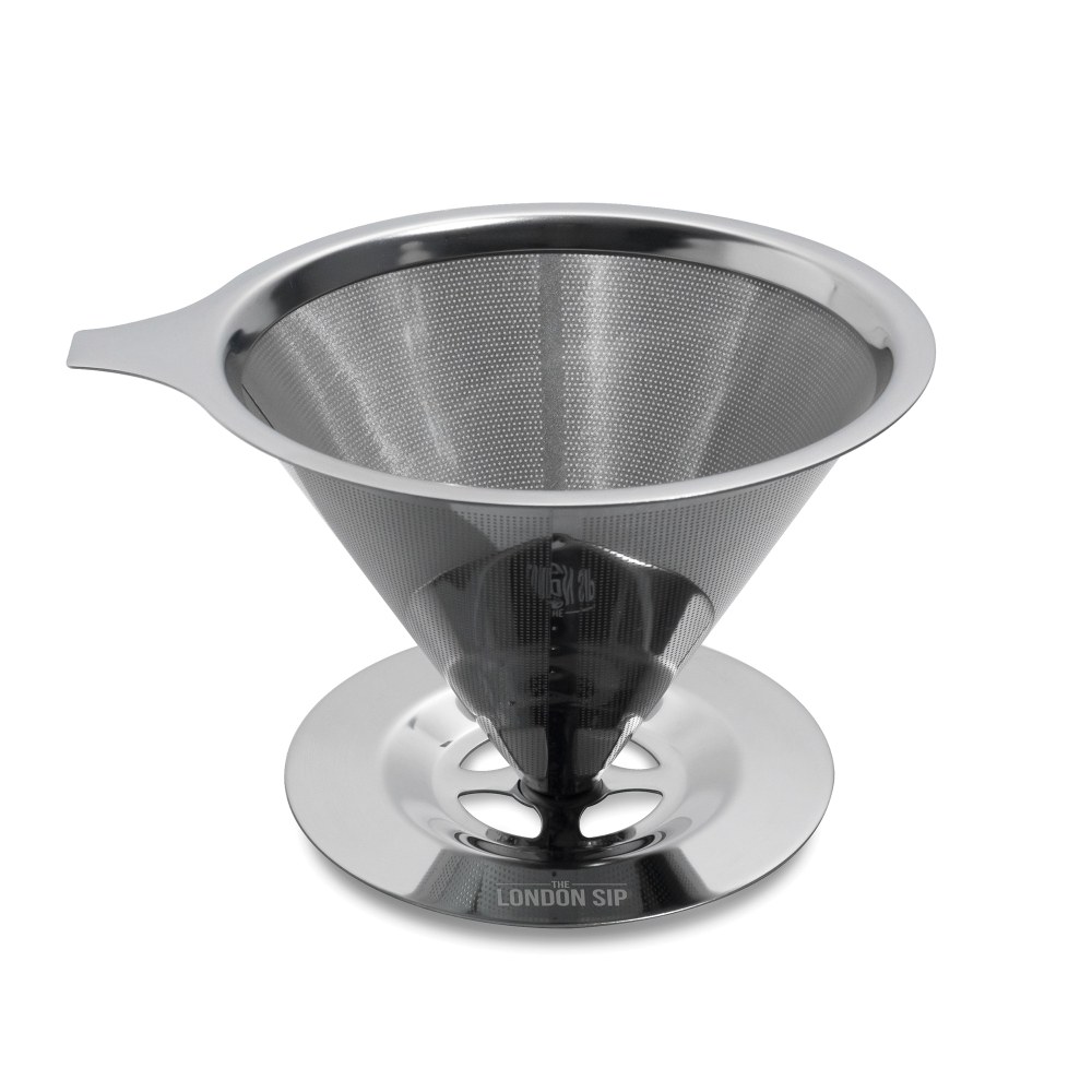 The London Sip 4-Cup Programmable Stainless Steel Coffee Dripper, Silver MPN:CD3