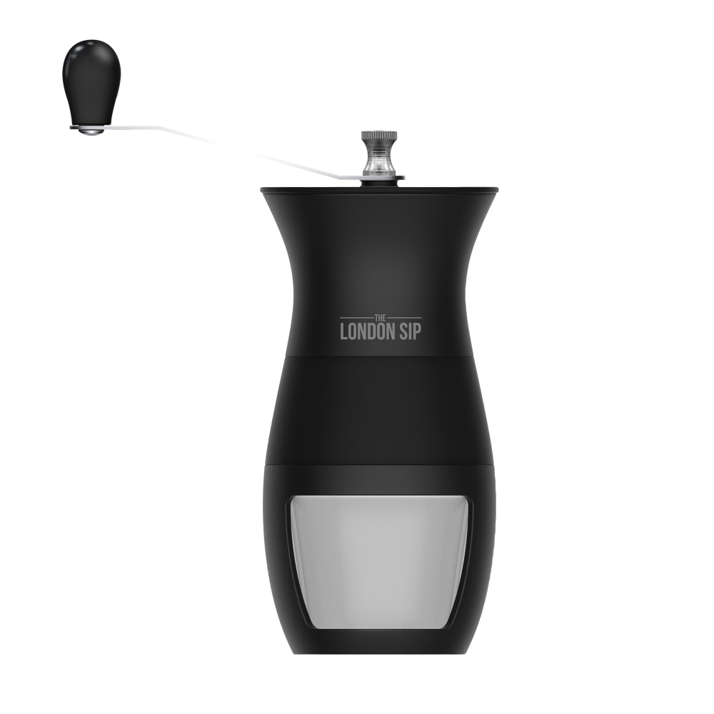 The London Sip 1-Cup Manual Glass And Ceramic Coffee Grinder, Black MPN:MG1