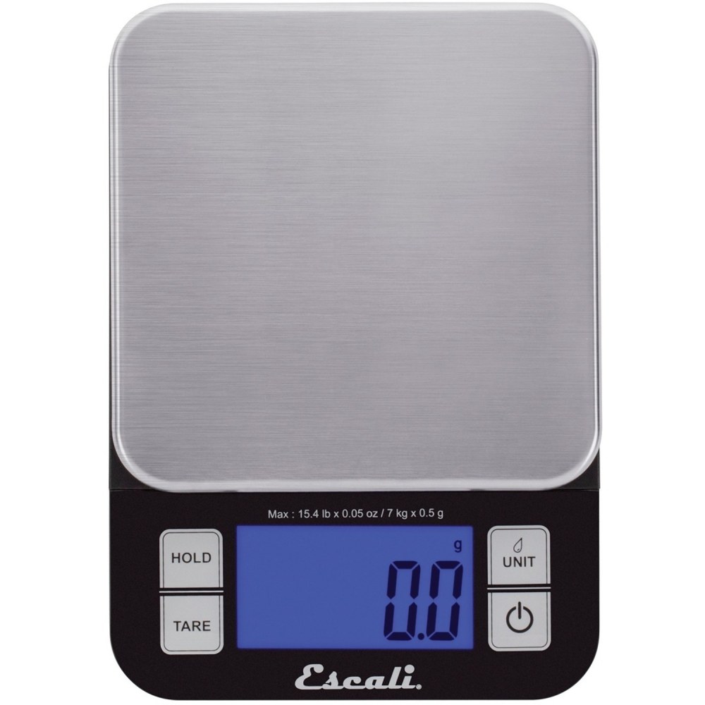 Escali Nutro Digital Food Scale - 15 lb / 7 kg Maximum Weight Capacity - Silver, Black MPN:SQ157B