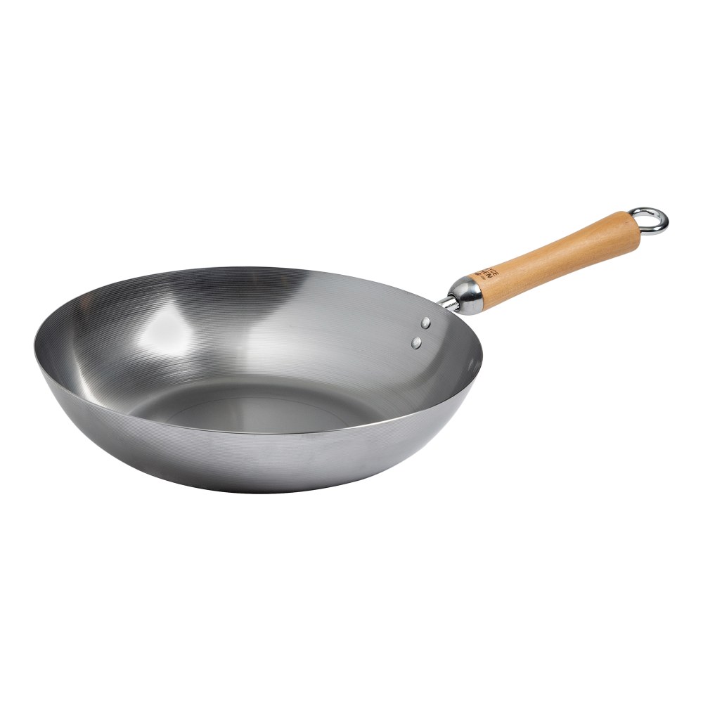 Joyce Chen Classic Series Carbon Steel Stir Fry Pan With Birch Handle, 12in, Silver MPN:J21-9979