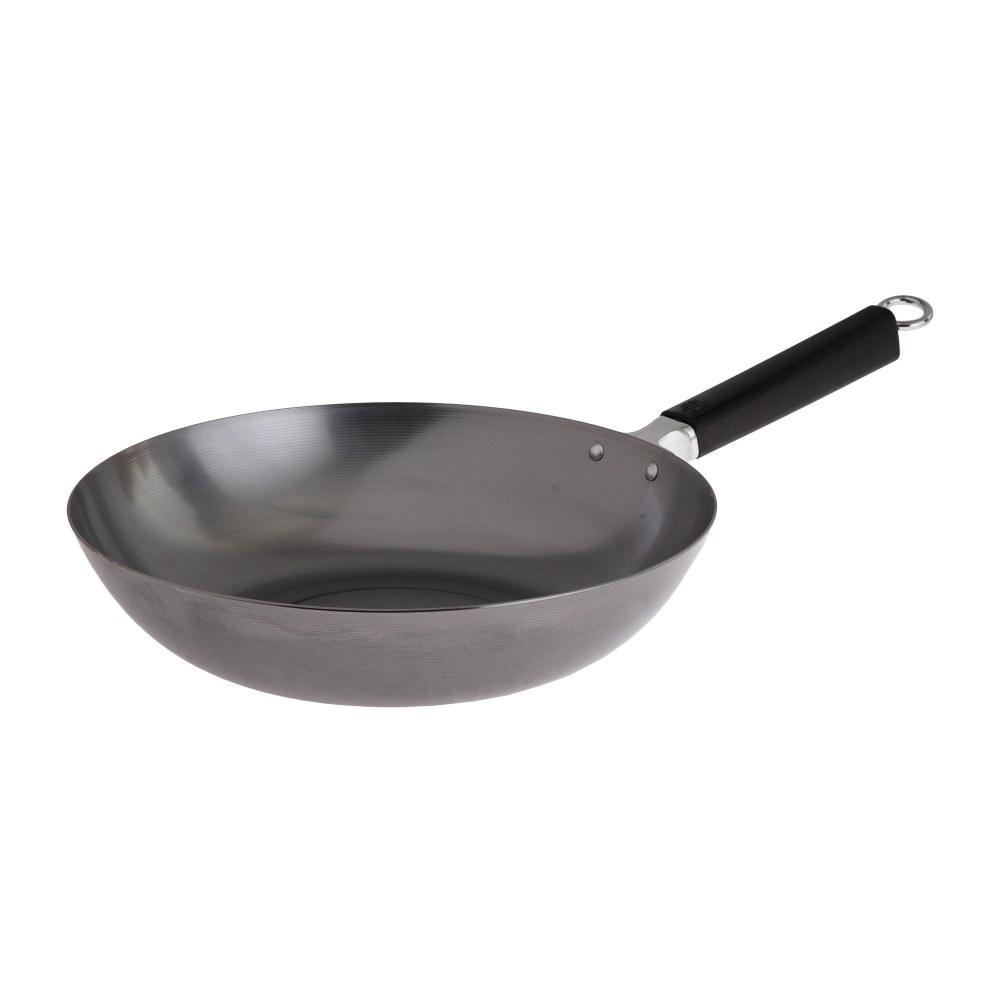 Joyce Chen Professional Series Carbon Steel Stir Fry Pan With Phenolic Handle, 12in, Black MPN:J22-0050