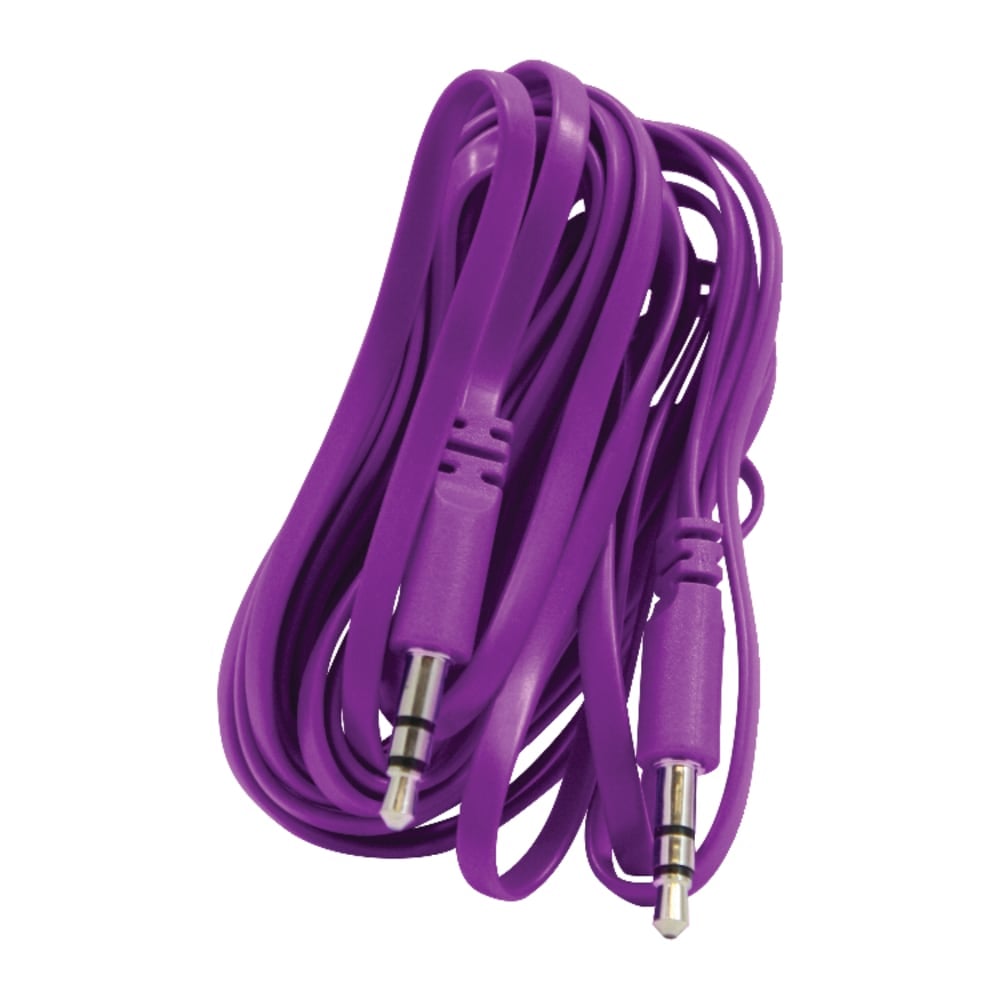Duracell 3.5mm Stereo Audio Cable, 10ft, Purple (Min Order Qty 16) MPN:LE2152