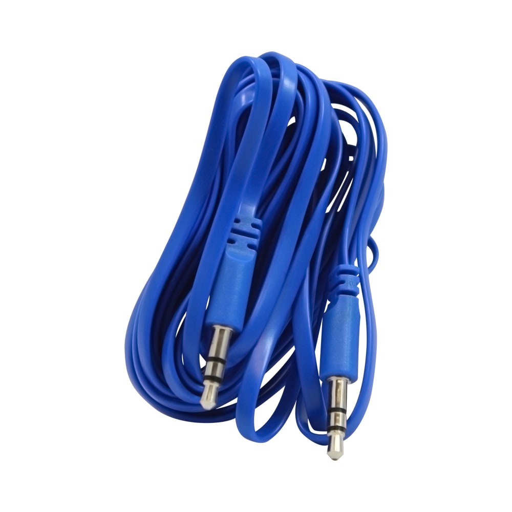 Duracell 3.5mm Stereo Audio Cable, 10ft, Blue (Min Order Qty 25) MPN:LE2153